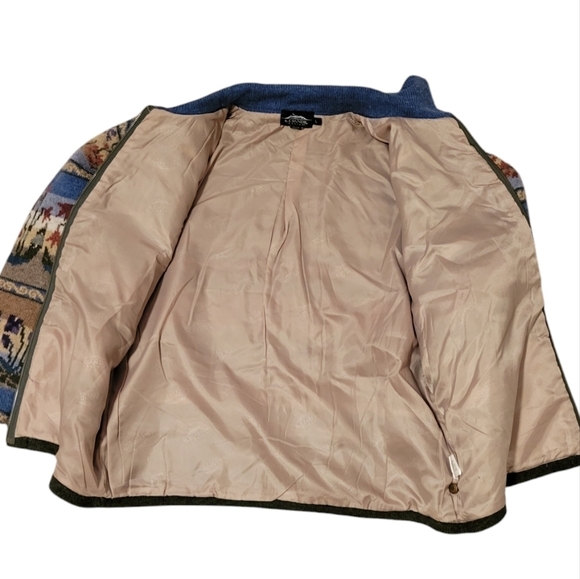 Vintage Icelandic Design Wool Granny Cottage Sweater Flowers Birds Nordic - Picture 4 of 12